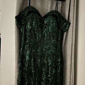 Sequin evening gown